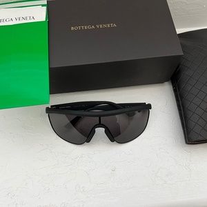 Bottega Veneta black shield sunglasses perfect condition with case and box nwt